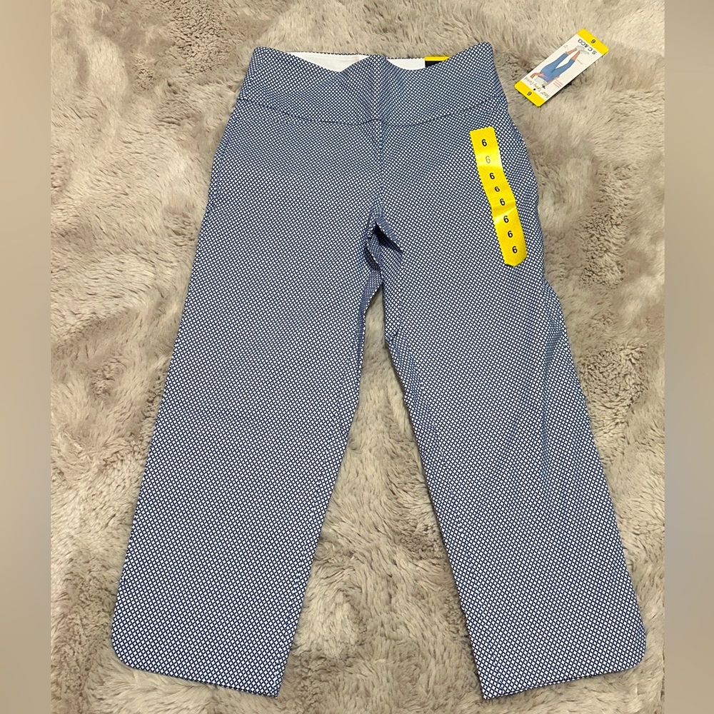 NWT SC&Co 360 degree size 6 tummy control capris Blue Geo